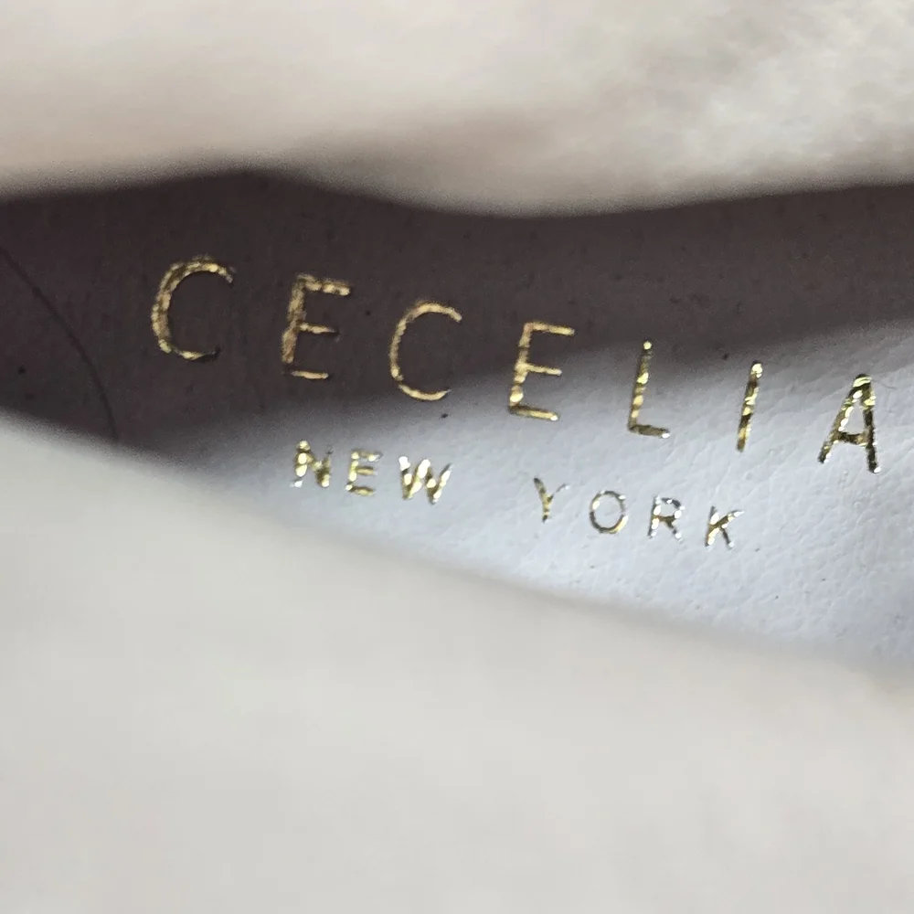 CECELIA NEW YORK North Star Chestnut Suede Leather Faux Fur Wedge Boots Size 8.5